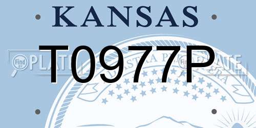 T0977P Kansas License Plate