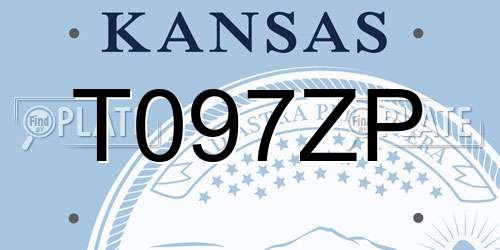 T097ZP Kansas License Plate