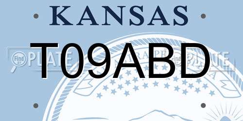 T09ABD Kansas License Plate