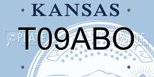 T09ABO Kansas License Plate