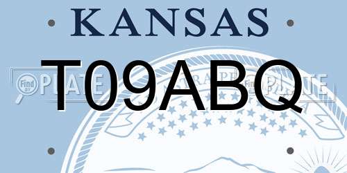 T09ABQ Kansas License Plate