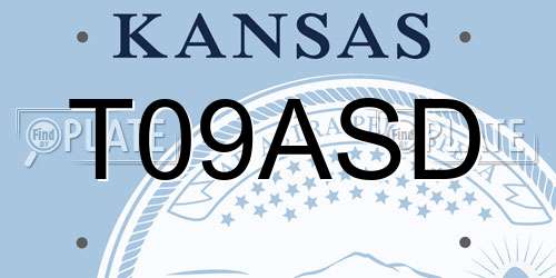 T09ASD Kansas License Plate