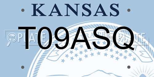 T09ASQ Kansas License Plate