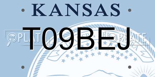 T09BEJ Kansas License Plate