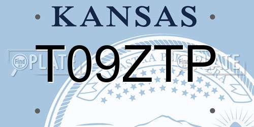T09ZTP Kansas License Plate