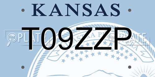 T09ZZP Kansas License Plate