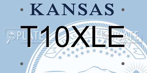 T10XLE Kansas License Plate