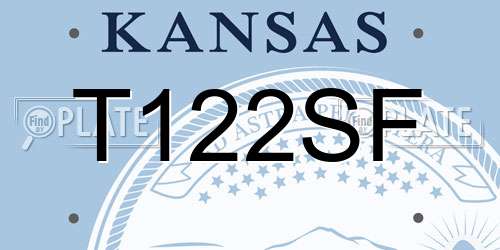 T122SF Kansas License Plate