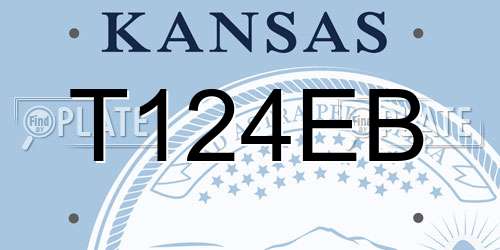T124EB Kansas License Plate