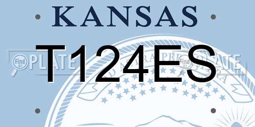 T124ES Kansas License Plate