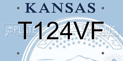 T124VF Kansas License Plate
