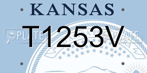 T1253V Kansas License Plate