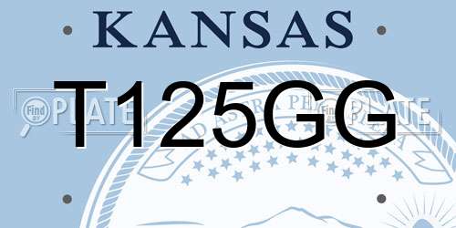 T125GG Kansas License Plate