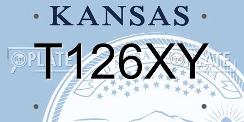 T126XY Kansas License Plate