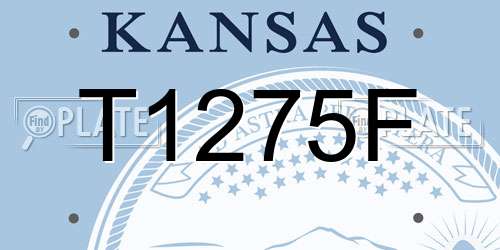 T1275F Kansas License Plate