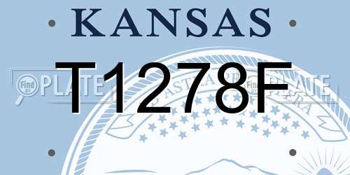 T1278F Kansas License Plate