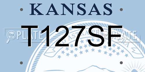 T127SF Kansas License Plate