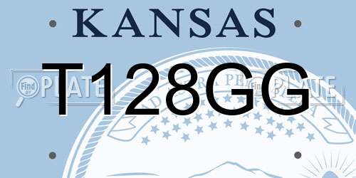 T128GG Kansas License Plate
