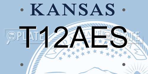 T12AES Kansas License Plate