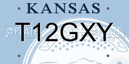 T12GXY Kansas License Plate