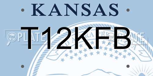 T12KFB Kansas License Plate