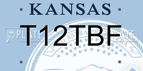T12TBF Kansas License Plate