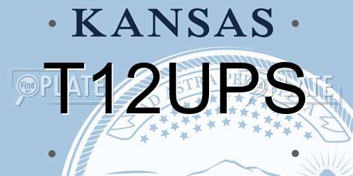 T12UPS Kansas License Plate