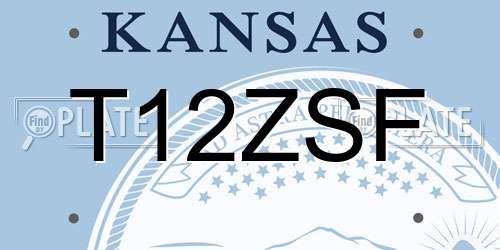 T12ZSF Kansas License Plate