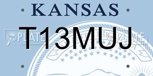 T13MUJ Kansas License Plate