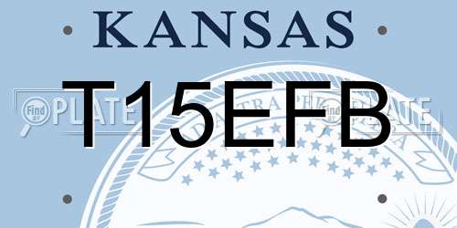 T15EFB Kansas License Plate
