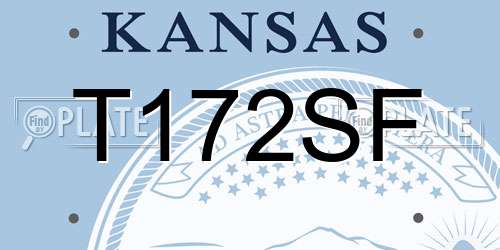 T172SF Kansas License Plate