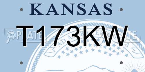 T173KW Kansas License Plate