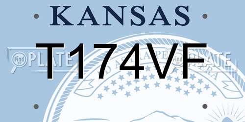 T174VF Kansas License Plate