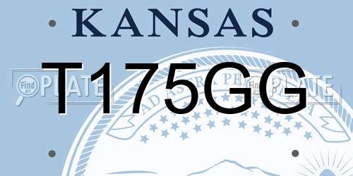 T175GG Kansas License Plate