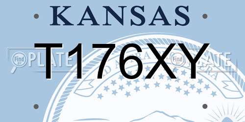 T176XY Kansas License Plate