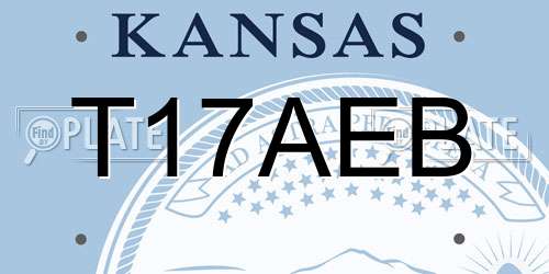 T17AEB Kansas License Plate