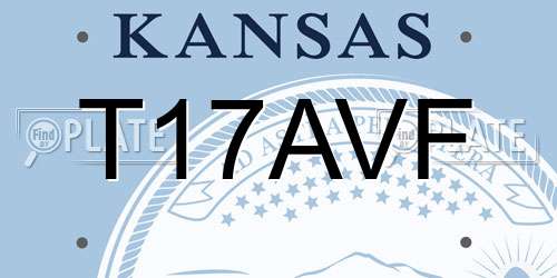 T17AVF Kansas License Plate