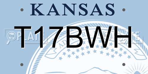 T17BWH Kansas License Plate