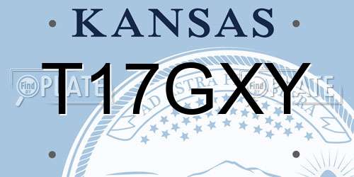 T17GXY Kansas License Plate