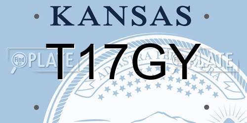 T17GY Kansas License Plate