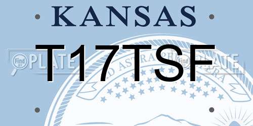 T17TSF Kansas License Plate