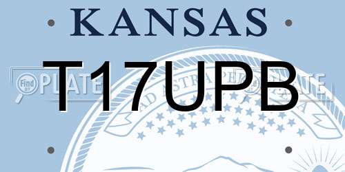 T17UPB Kansas License Plate