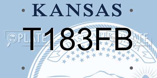 T183FB Kansas License Plate