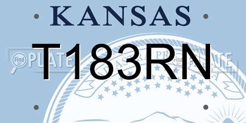 T183RN Kansas License Plate