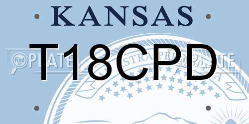T18CPD Kansas License Plate