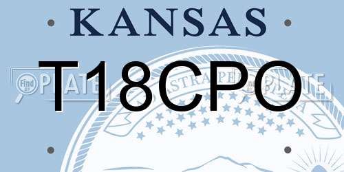T18CPO Kansas License Plate