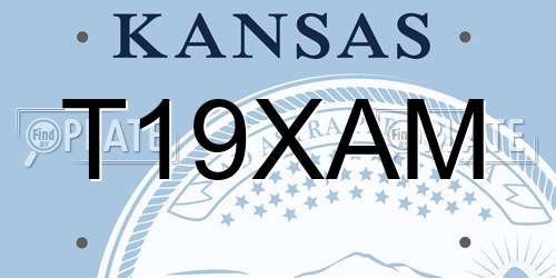 T19XAM Kansas License Plate