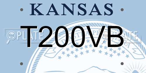 T200VB Kansas License Plate