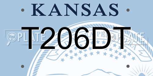 T206DT Kansas License Plate