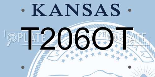 T206OT Kansas License Plate